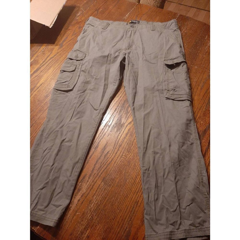 38x29 Lee Green Grey Carpenter Pants High Waist with Pockets Belt Loops